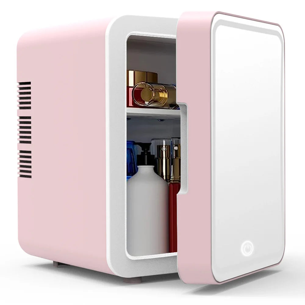 4L Mini Beauty Fridge for Cosmetics Skincare Portable with Built-in LED Light