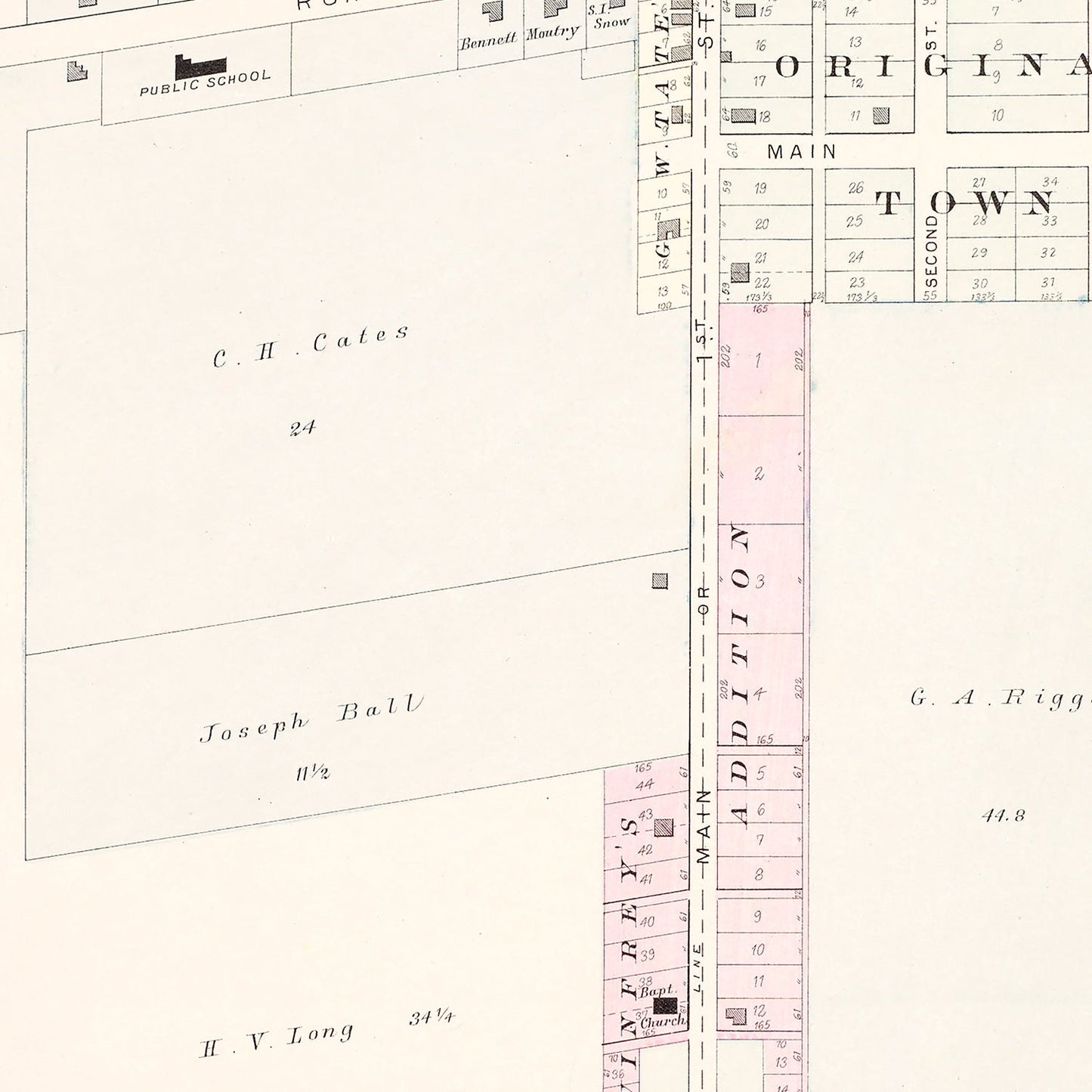 Vintage Map of Lone Jack, Missouri 1904