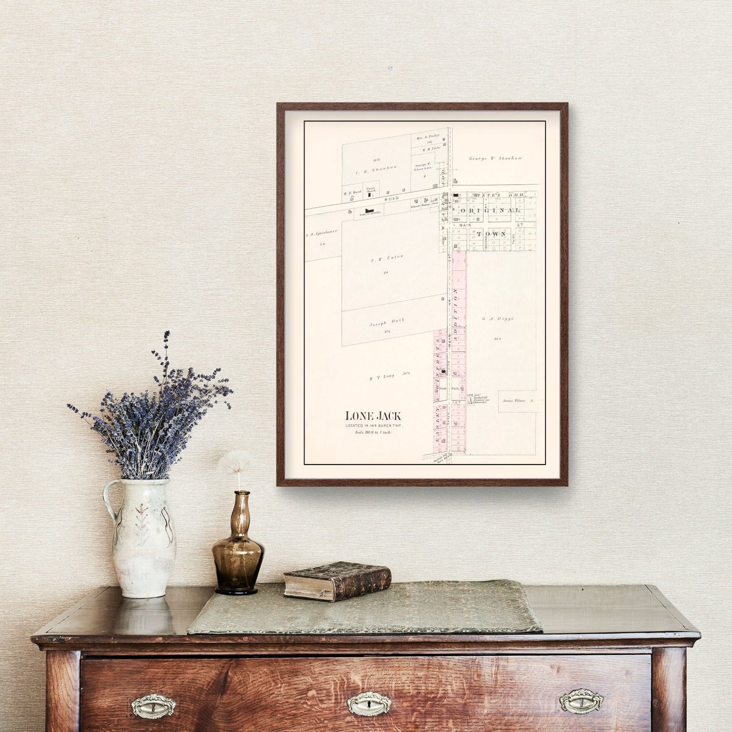 Vintage Map of Lone Jack, Missouri 1904