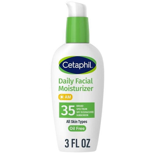 Cetaphil Facial Moisturizer, Daily, Oil-Free, Broad Spectrum SPF 35 3 Fl Oz