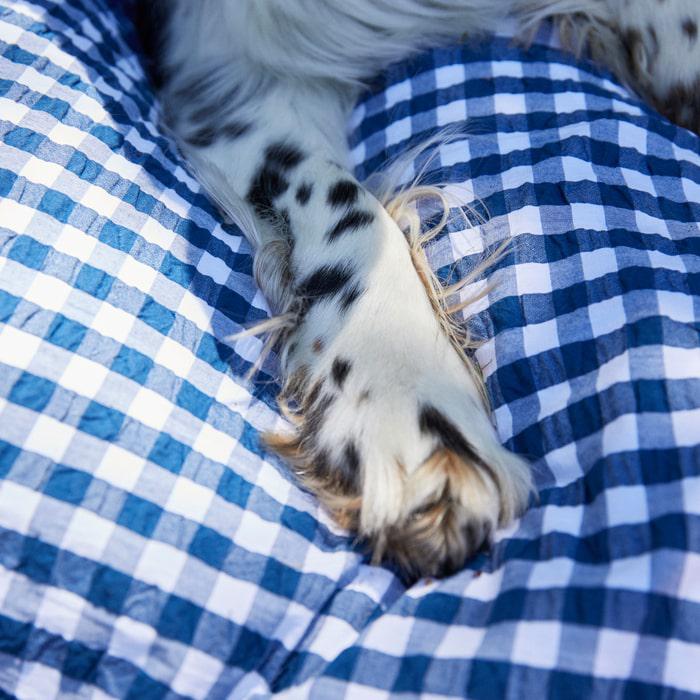 JUNA Bæk&Bølge Duvet Cover Set, Queen, Dark Blue/White