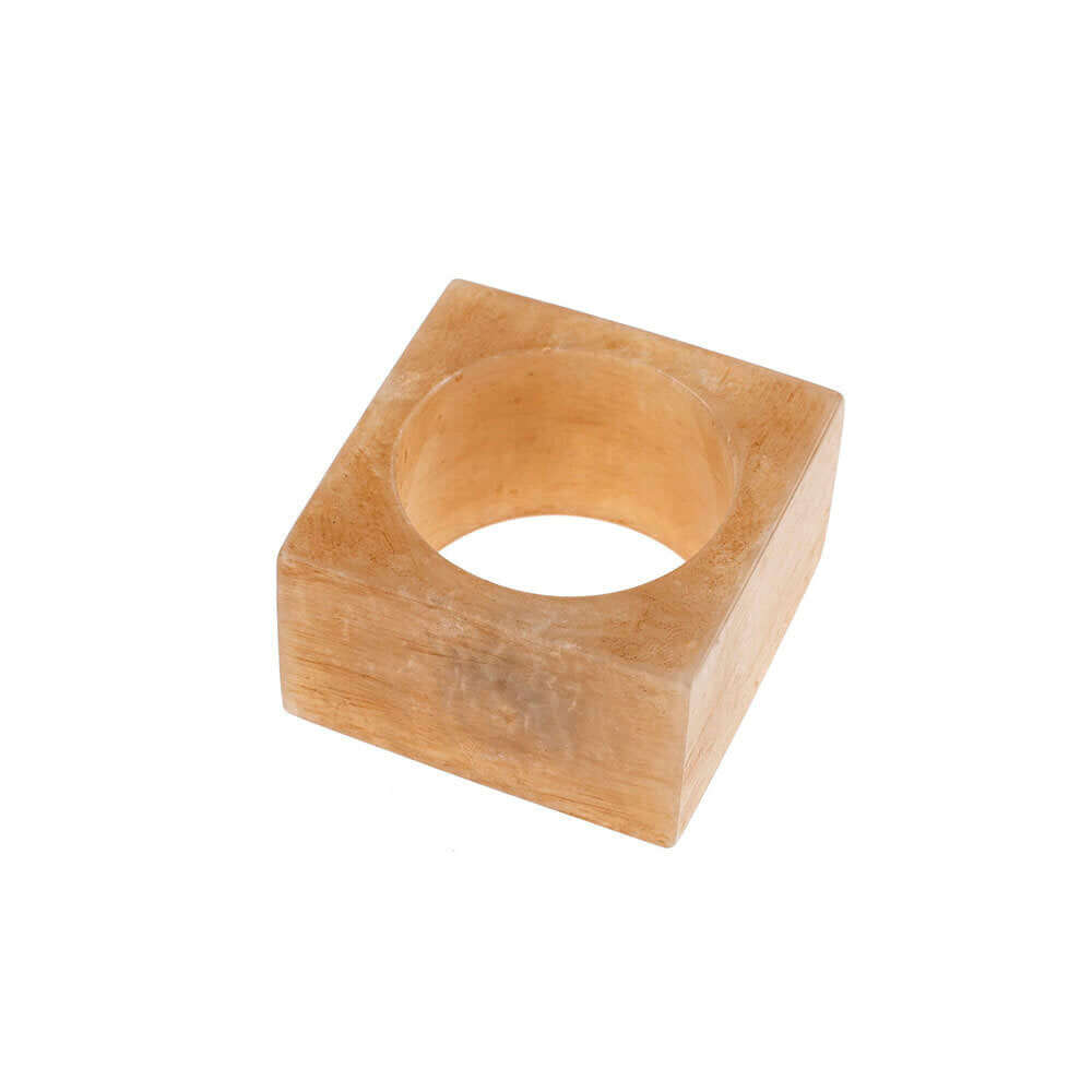 Resin Napkin Ring Amber set of 6