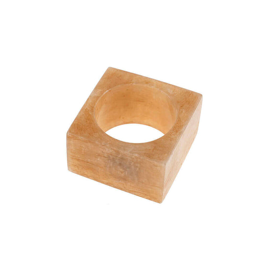 Resin Napkin Ring Amber set of 6