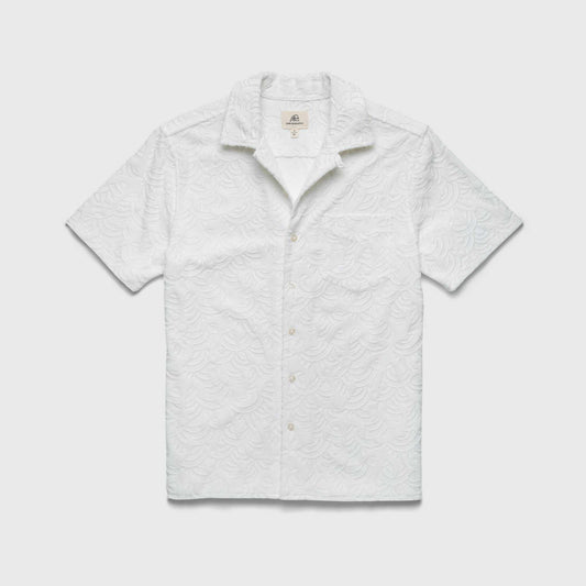 Mariner Terry Camp Collar Shirt - Brilliant White