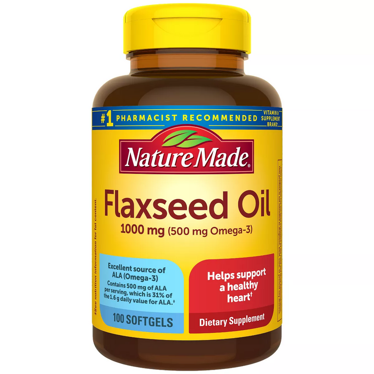 Nature Made Flaxseed Oil, 1000 Mg, Softgels