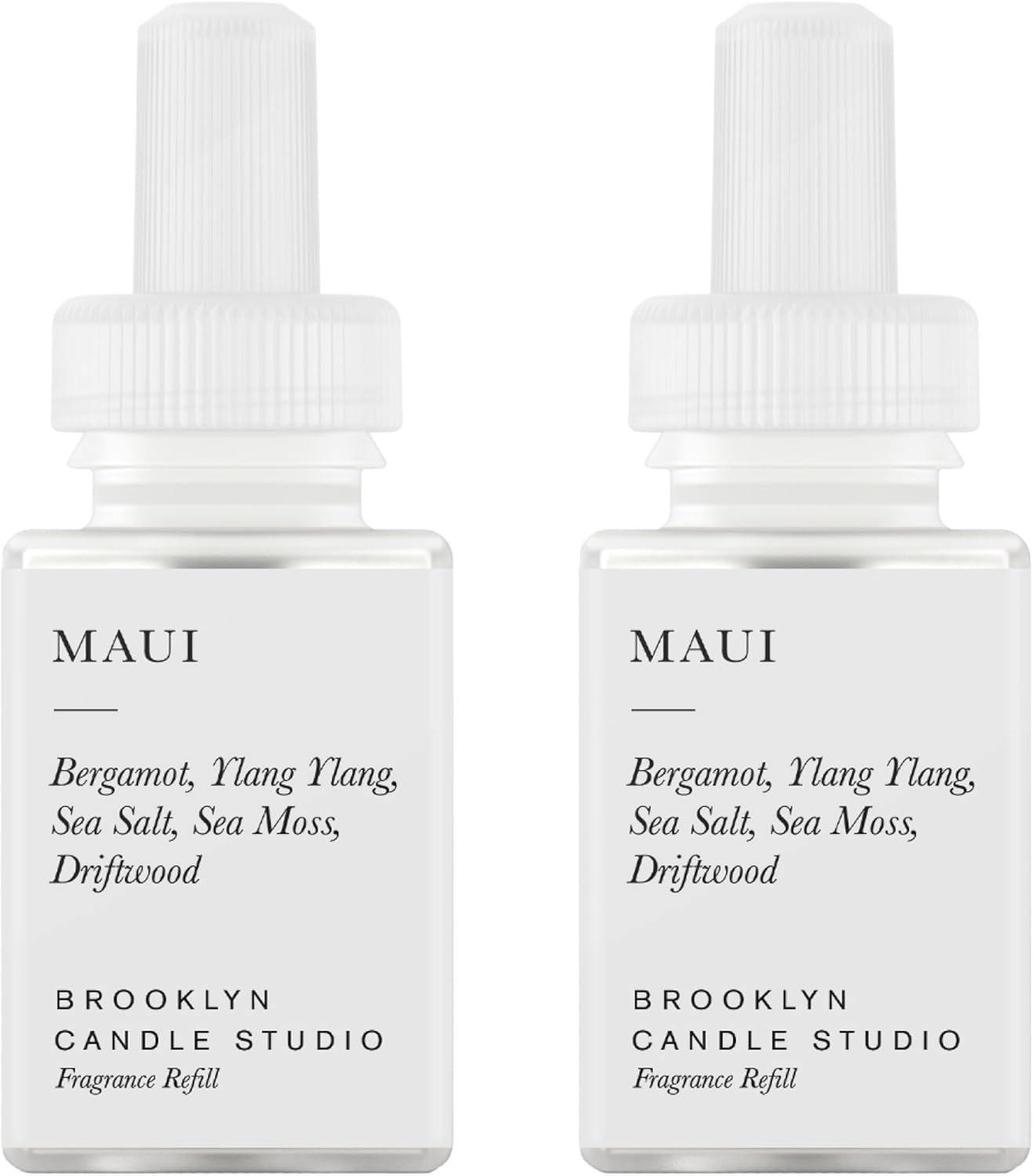 Pura & Brooklyn Candle Studio Home Scent Refill - Smart Air Diffuser - Up to 120-Hours of Luxury Fragrance per Refill - Home Essential - Clean & Safe Diffuser Fragrance - 2 Pack, Santorini