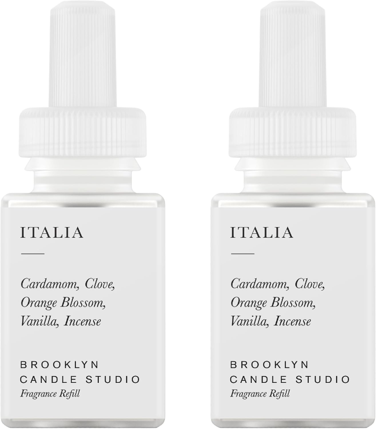 Pura & Brooklyn Candle Studio Home Scent Refill - Smart Air Diffuser - Up to 120-Hours of Luxury Fragrance per Refill - Home Essential - Clean & Safe Diffuser Fragrance - 2 Pack, Santorini