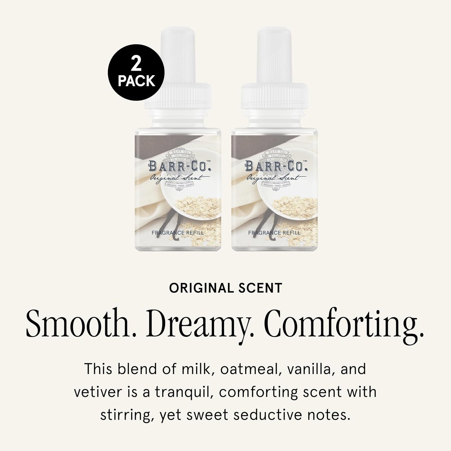 Pura & Barr-Co. Home Scent Refill - Smart Home Air Diffuser Fragrance - Up to 120-Hours of Premium Fragrance per Refill - Household Essential - Clean & Safe Diffuser - 2 Pack, Original Scent