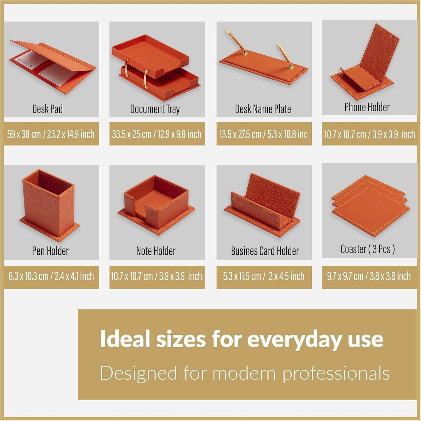 MOOG Classic Desk Organizer - Tan - 12 PCS