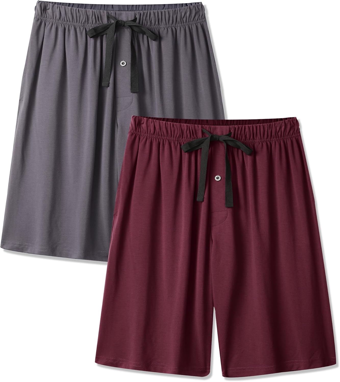 BAMBOO COOL Mens Pajama Pants Sleep Lounge Bottoms Soft Comfy Pj Pant Sleepwear with Pockets 2 Pack