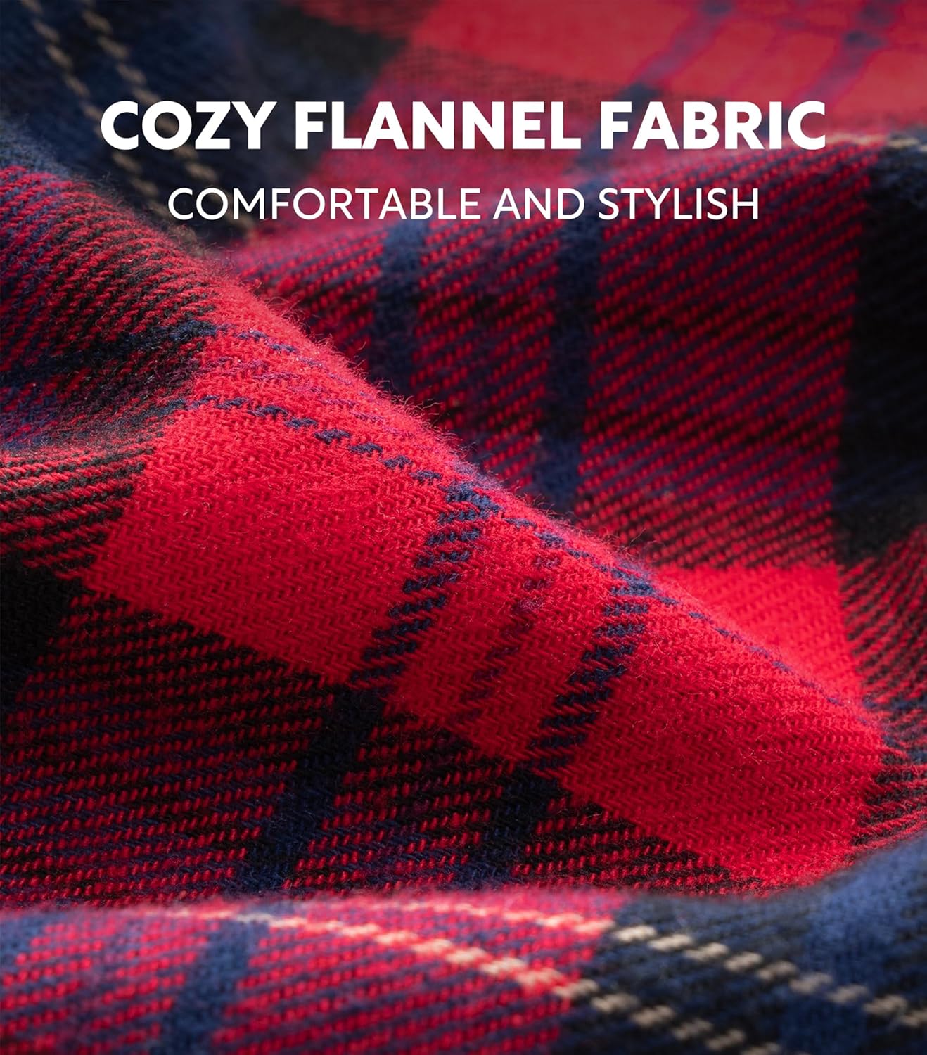 DAVID ARCHY Men's Flannel Pajama Pants, Soft & Cozy Cotton Pajama Pants, Lightweight Plaid Pants for Men with Pockets 2-Pack