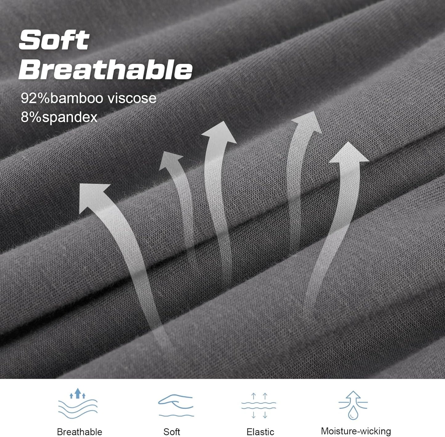 BAMBOO COOL Mens Pajama Pants Sleep Lounge Bottoms Soft Comfy Pj Pant Sleepwear with Pockets 2 Pack