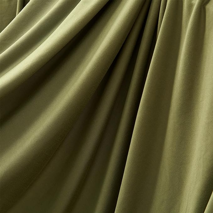 100% Microfiber Jersey Knit Sheet Set with Pillowcases-Green