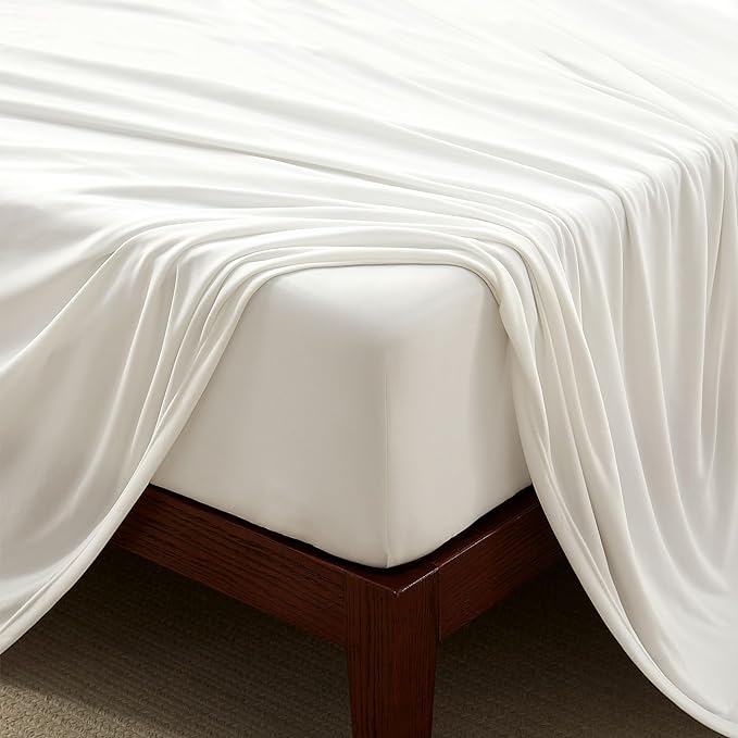 100% Microfiber Jersey Knit Sheet Set with Pillowcase-White