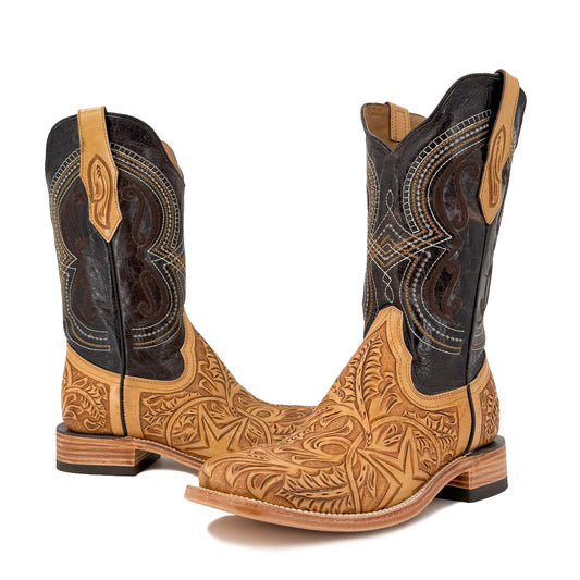 Men's Bulldog Hand Tooled Boots - Lone Star Orix