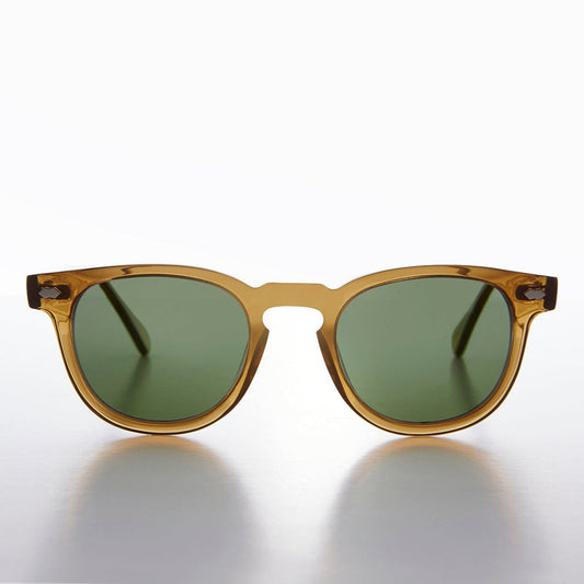 Amber Polarized Square Sunglass - Benson
