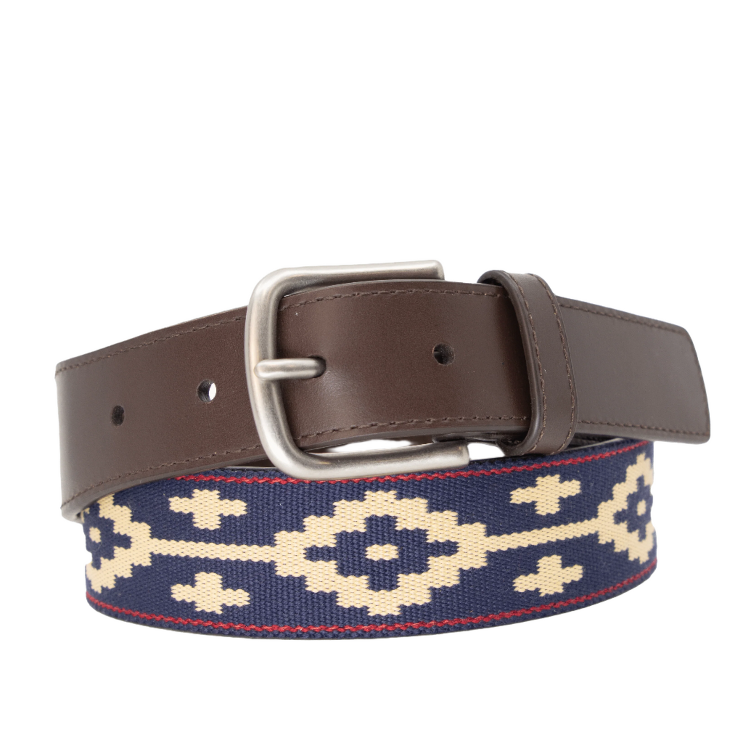 Paloma Chocolate Leather Woven Belt