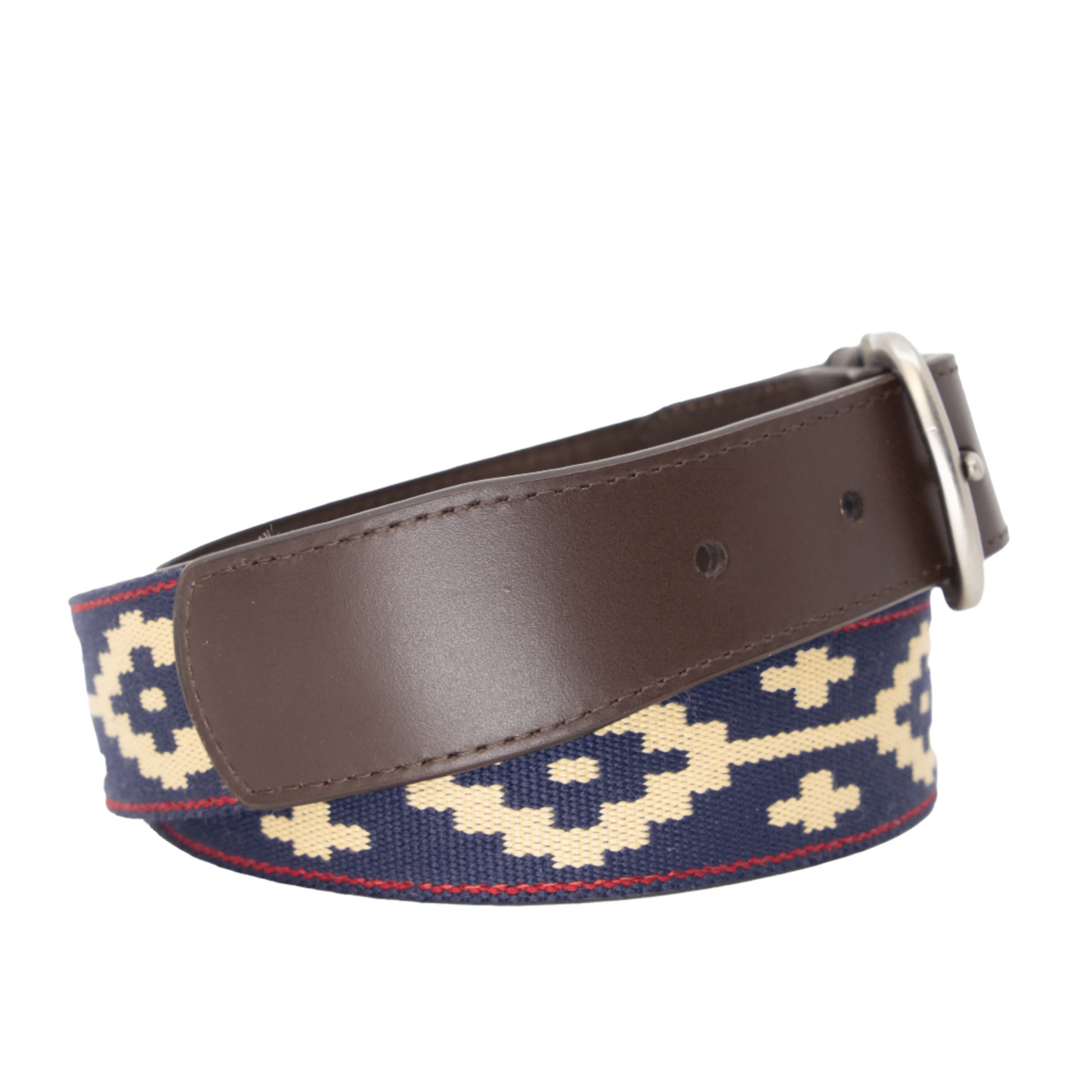 Paloma Chocolate Leather Woven Belt