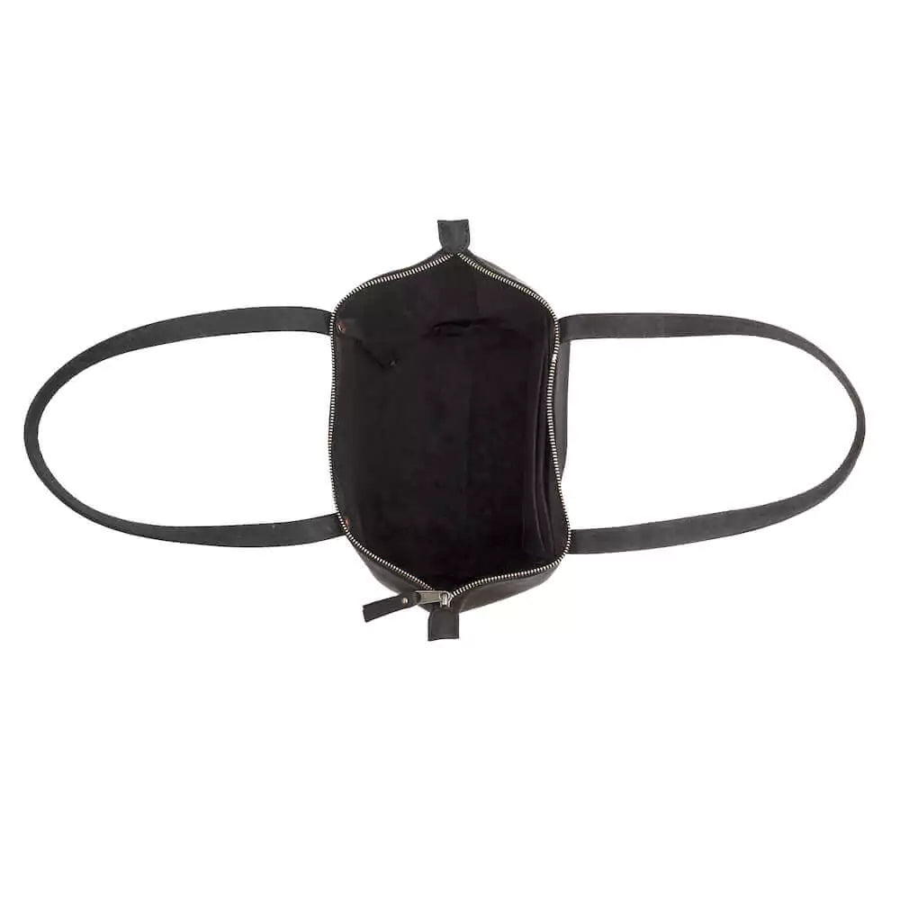 Eden LARGE Leather Tote Bag - Zippered