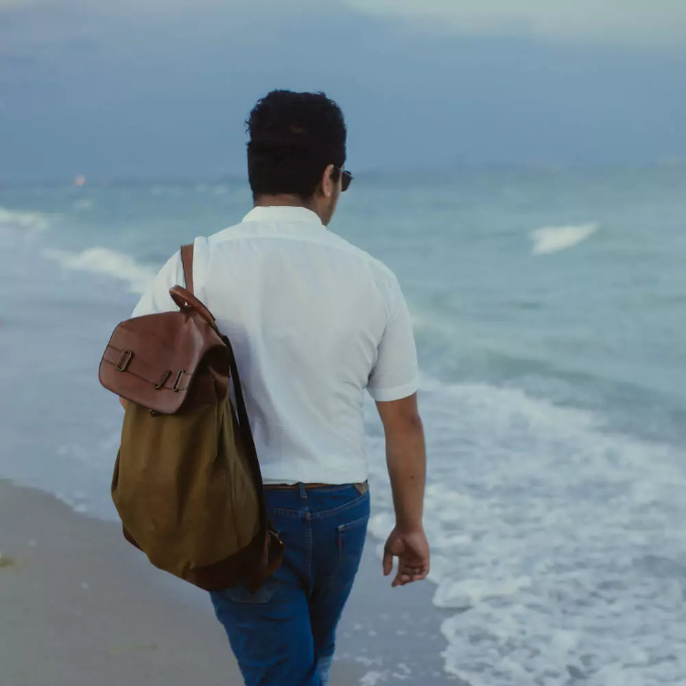 Heritage Waxed Canvas Steamer Backpack No. 2