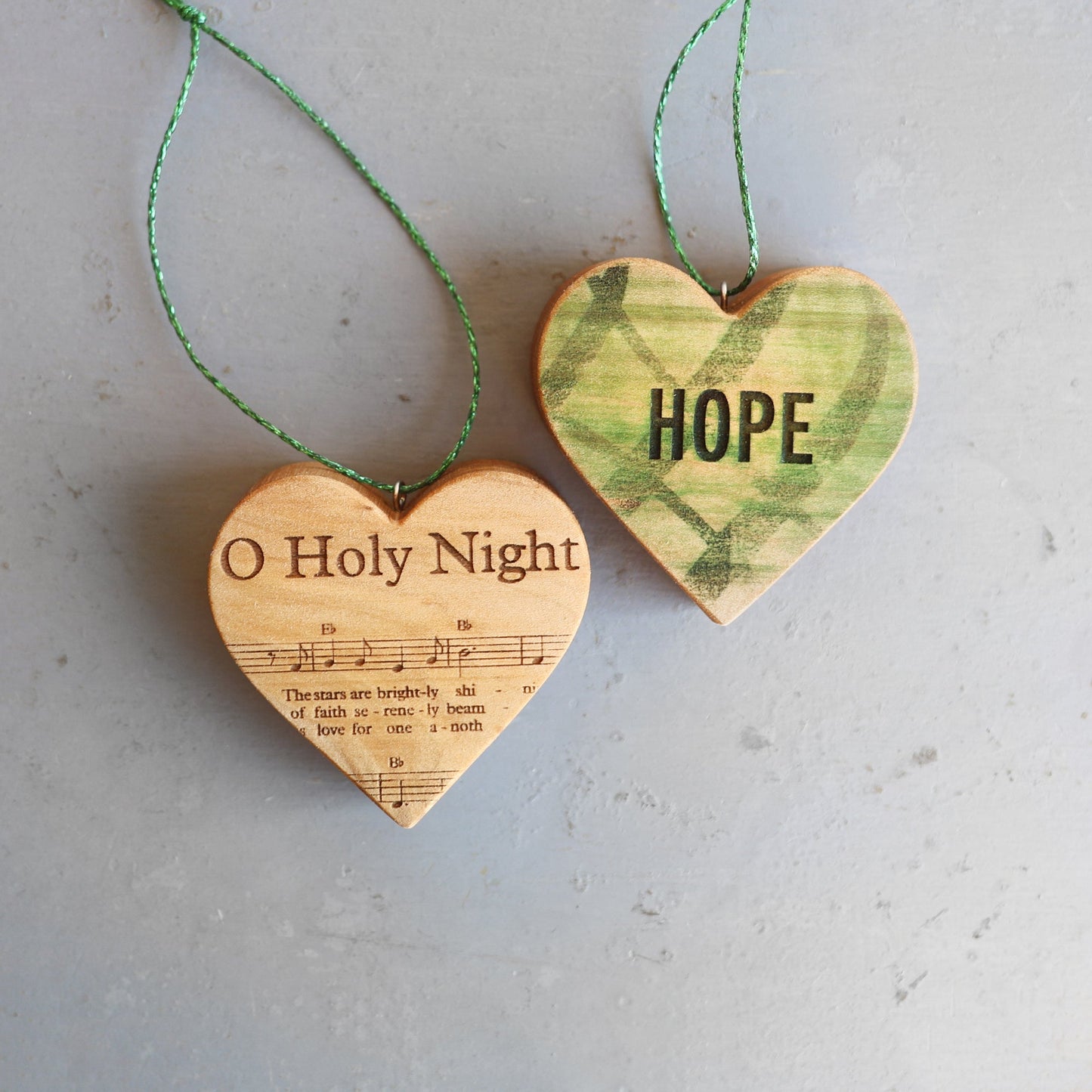 Christmas Carol Heart Ornaments