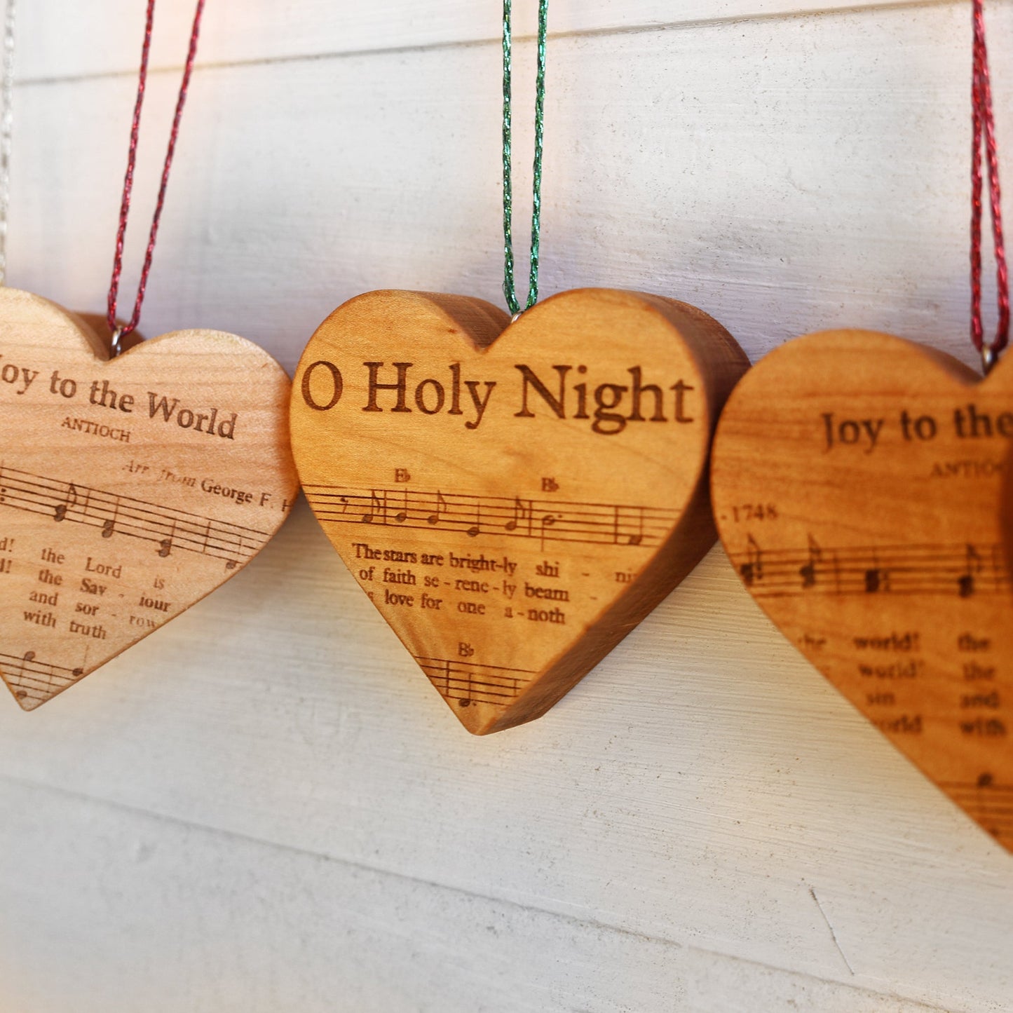 Christmas Carol Heart Ornaments