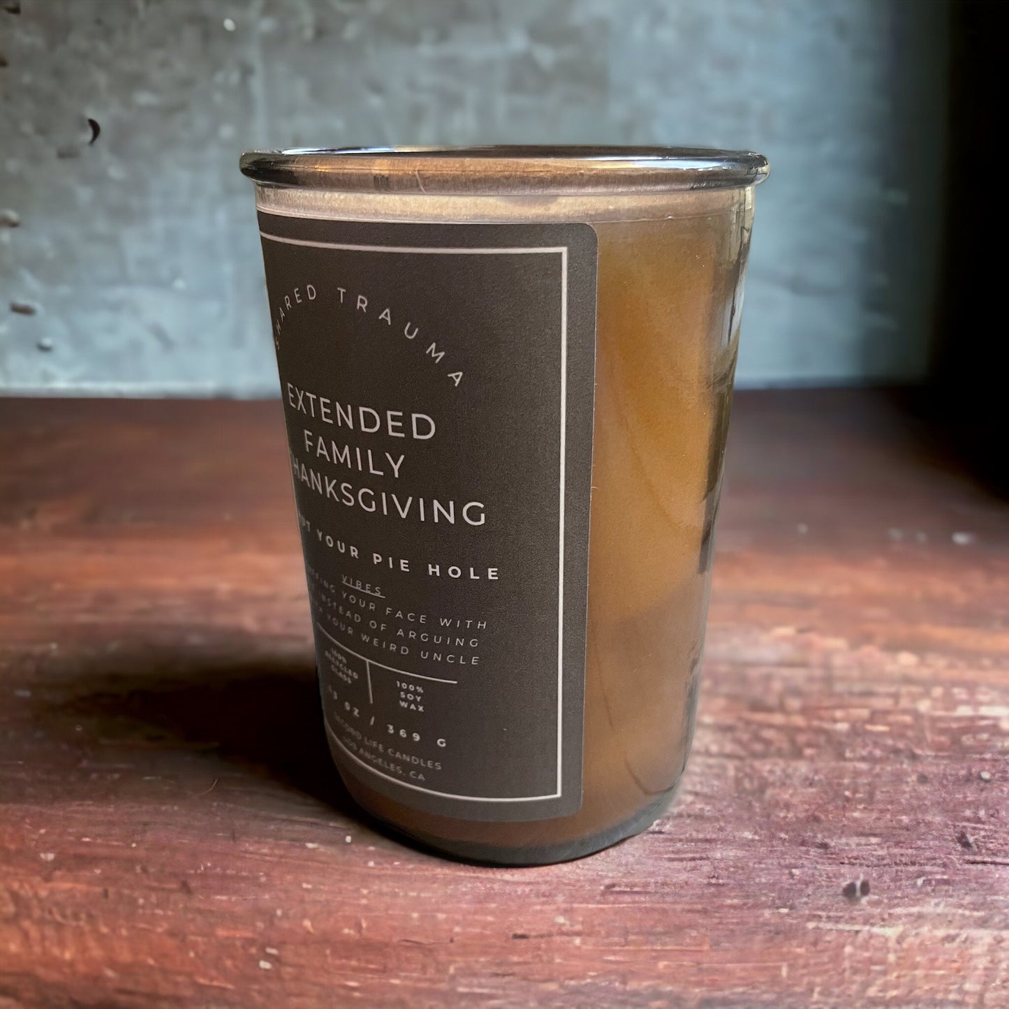 13 oz, Crackling Wood Wick - Shared Trauma: Extended Family Thanksgiving Candle