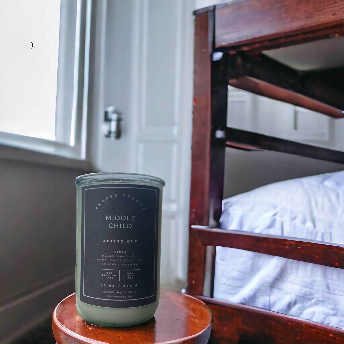 - 12.5 Oz, Crackling Wood Wick - Shared Trauma: Middle Child Candle