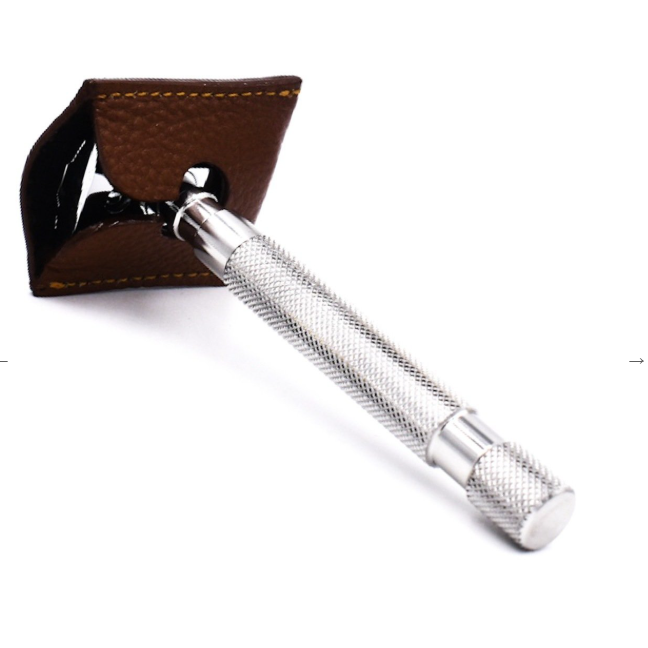 Parker LRCBR Brown Leather Razor Cover