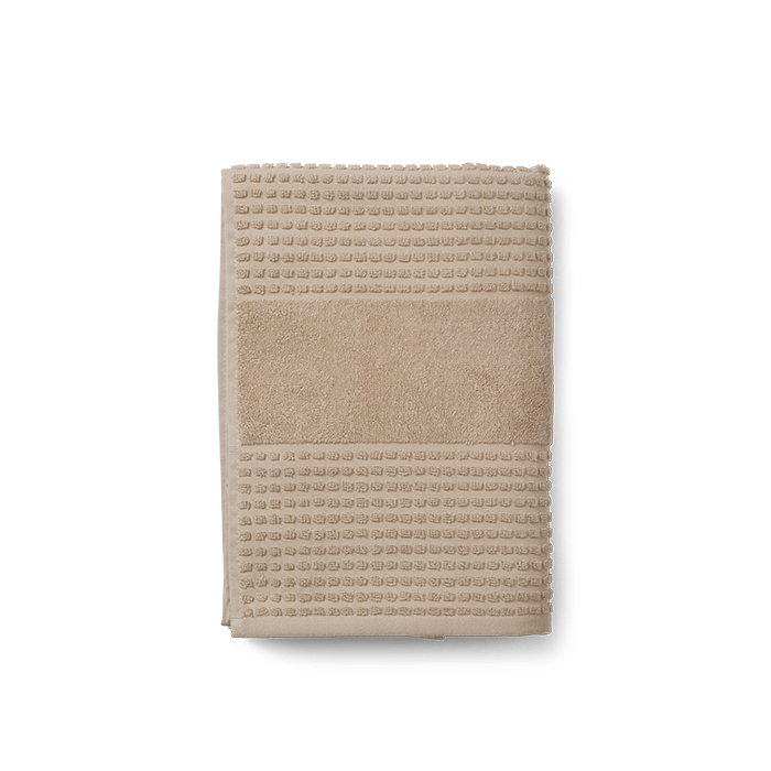 JUNA Check Bath Towel, Sand