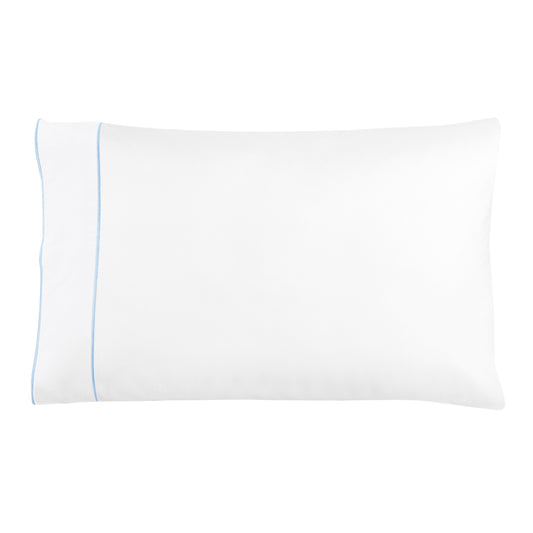 600 Thread Count Framed Sateen Embroidered Cotton Pillowcase Pair