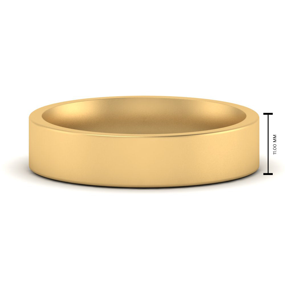 Comfort Fit Flat 4 mm Mens Wedding Band