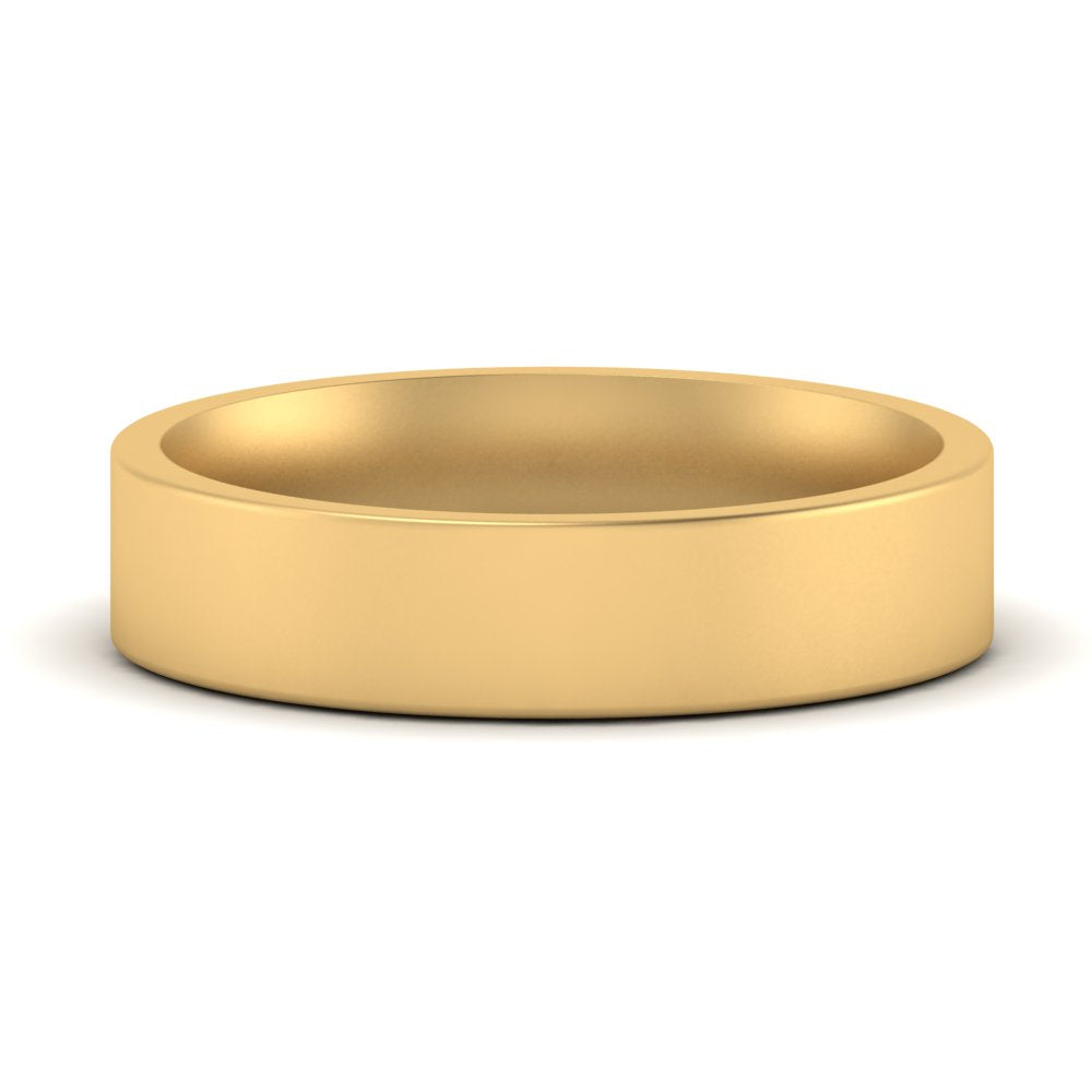 Comfort Fit Flat 4 mm Mens Wedding Band