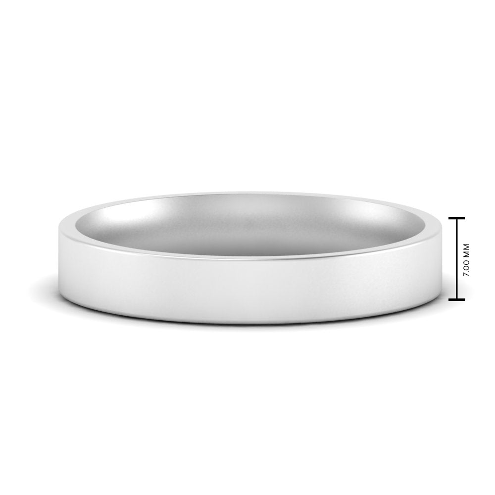 Comfort Fit Flat 4 mm Mens Wedding Band