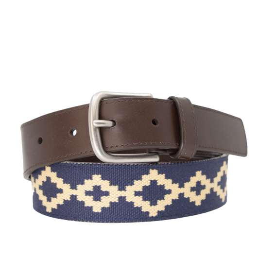 Corbina Chocolate Leather Woven Belt