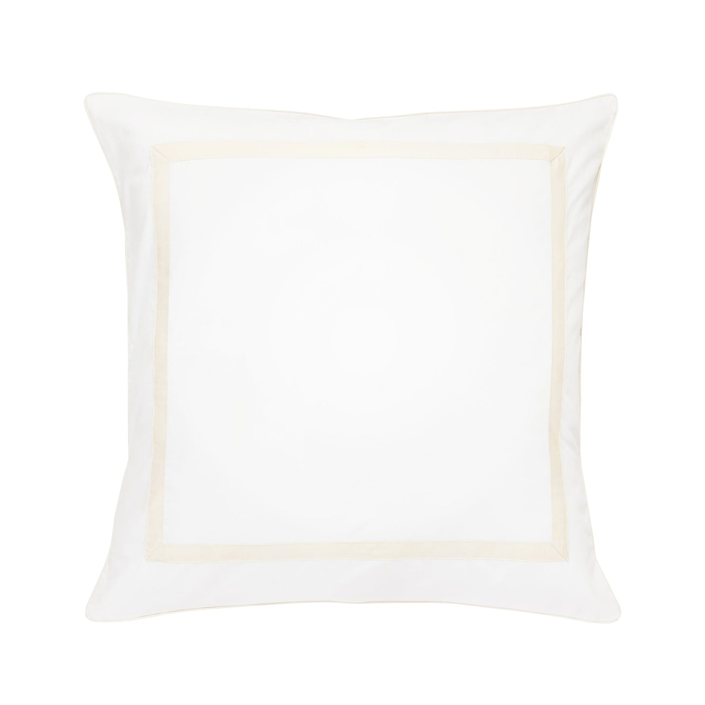 Classic Double Border Percale Cotton Euro Sham Pair