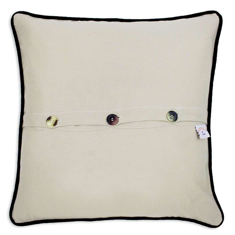 Florida Hand-Embroidered Pillow