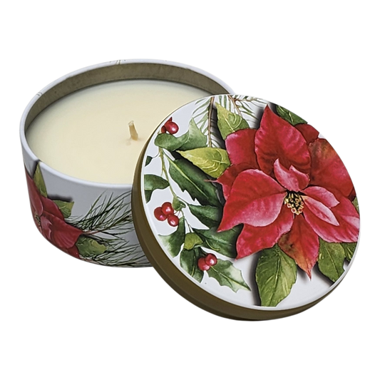 Poinsettia Pine Candle - Enchanting Holiday Atmosphere