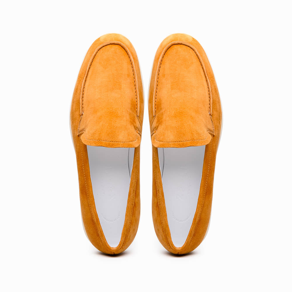 16-621-CGN LIVORNO Sueded Italian Goatskin Loafer Cognac