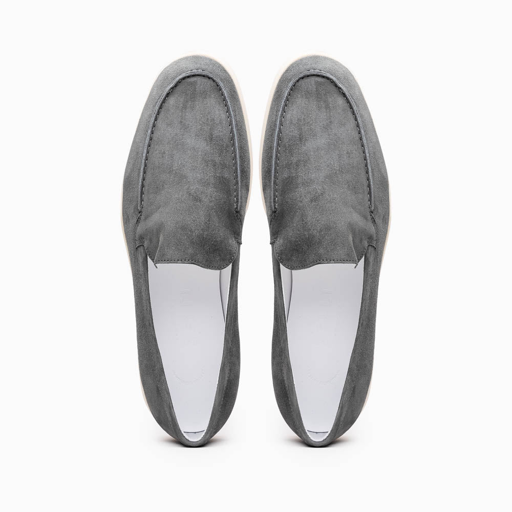 16-621-GRY LIVORNO Sueded Italian Goatskin Loafer Grey