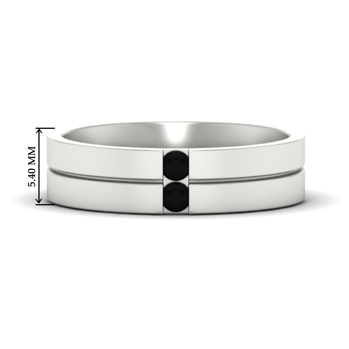 Mens 2 Stone Band