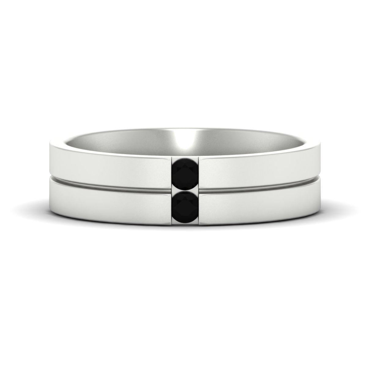 Mens 2 Stone Band