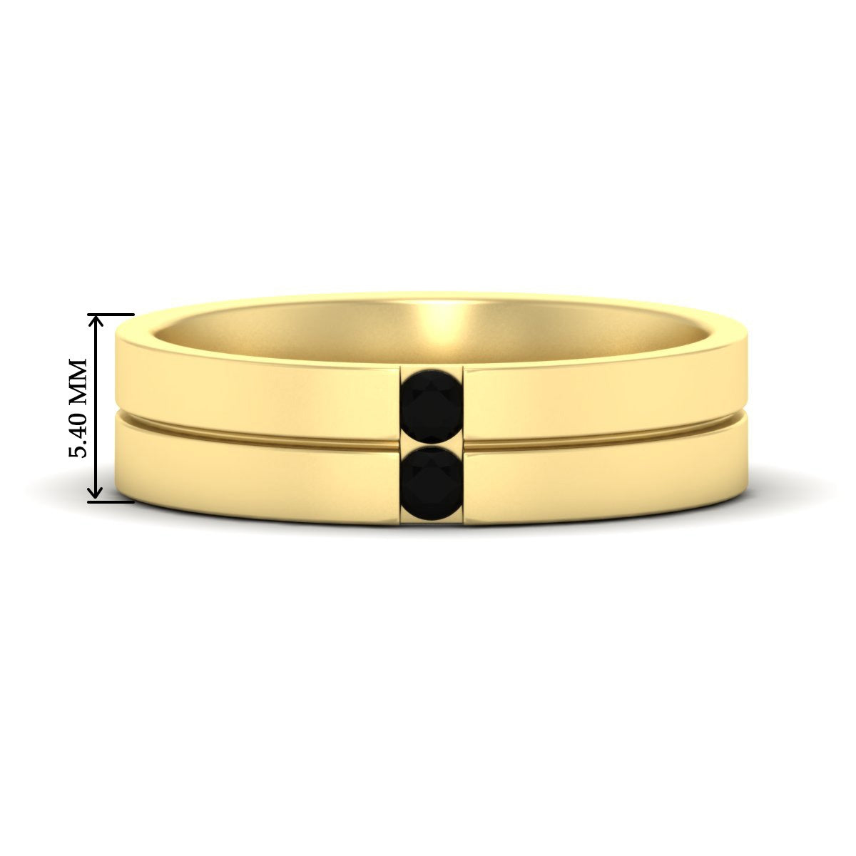 Mens 2 Stone Band