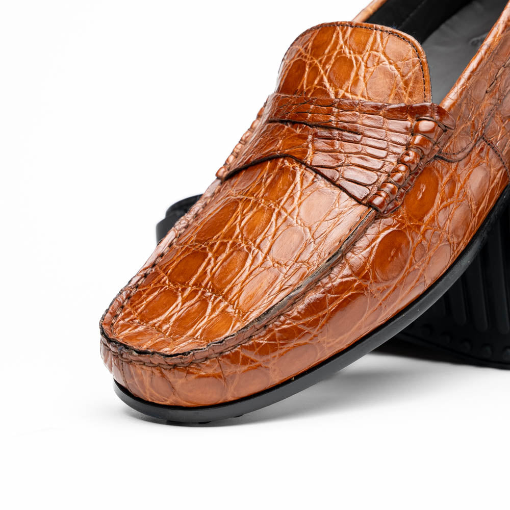31-103-CGM MONZA Crocodile Driver, Cognac