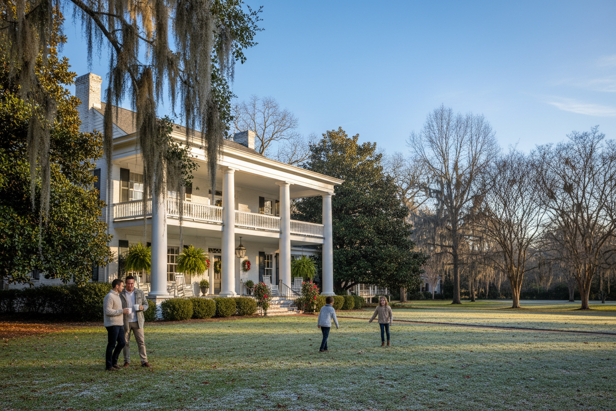 winter scene in southern part of USA